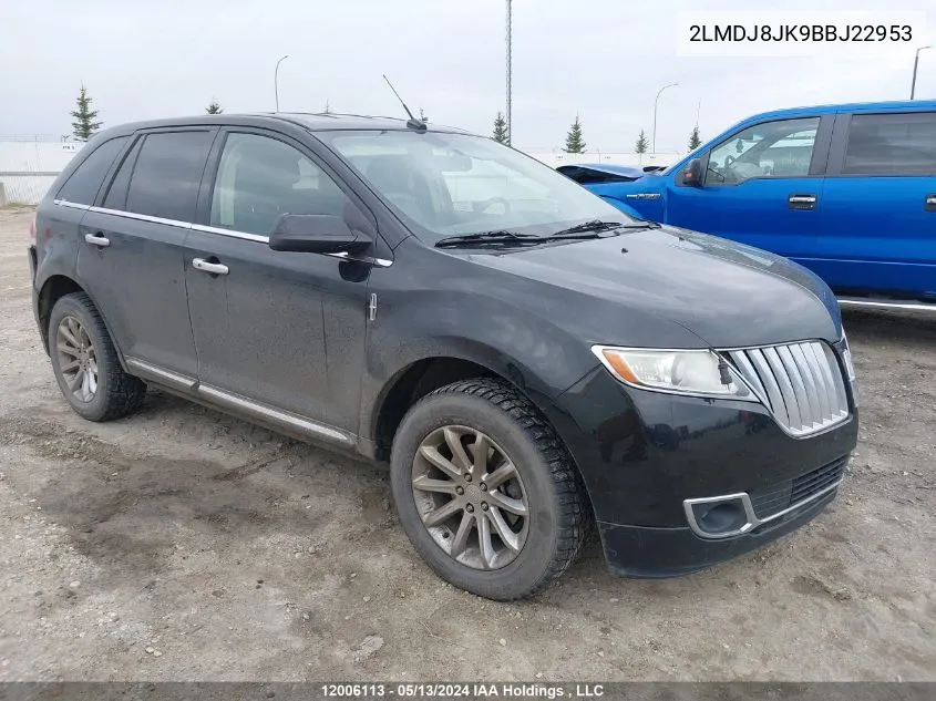 2LMDJ8JK9BBJ22953 2011 Lincoln Mkx