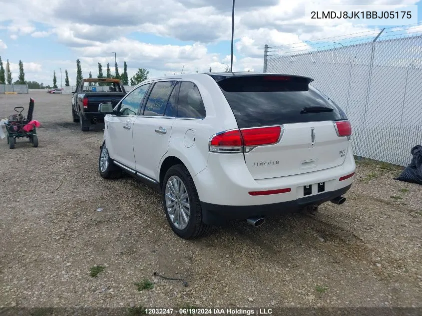 2011 Lincoln Mkx VIN: 2LMDJ8JK1BBJ05175 Lot: 12032247