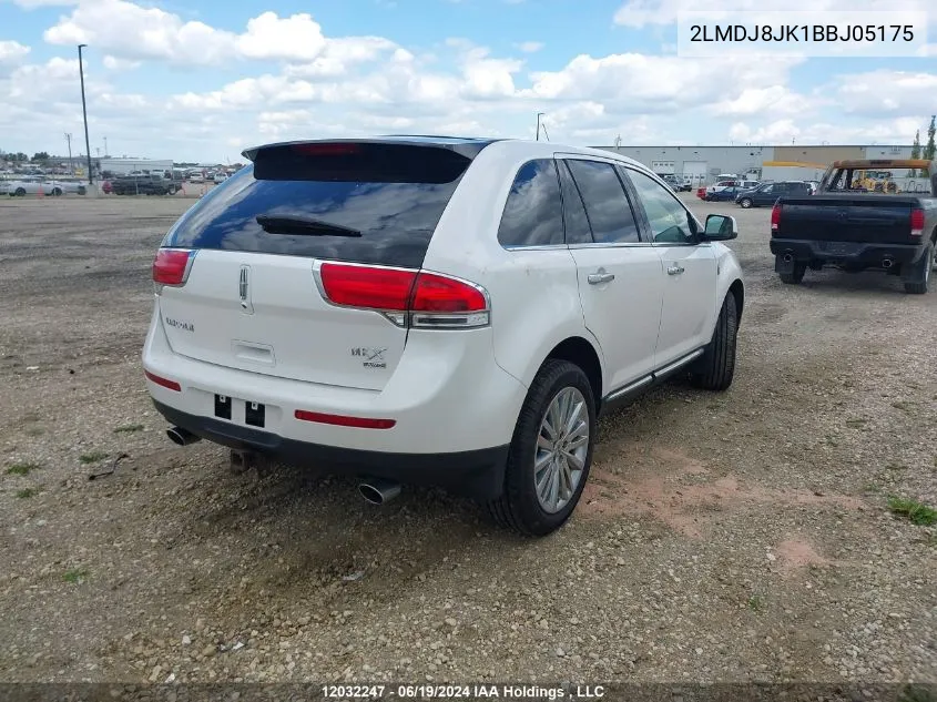 2011 Lincoln Mkx VIN: 2LMDJ8JK1BBJ05175 Lot: 12032247