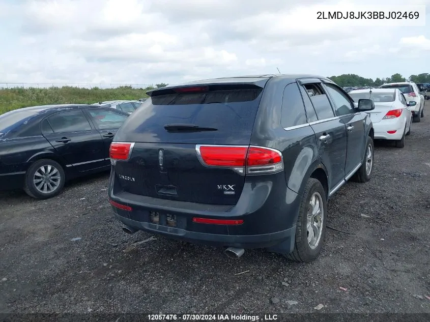 2LMDJ8JK3BBJ02469 2011 Lincoln Mkx