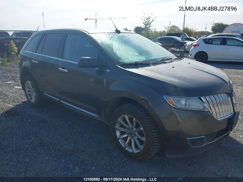 2011 Lincoln Mkx VIN: 2LMDJ8JK4BBJ27896 Lot: 12100592