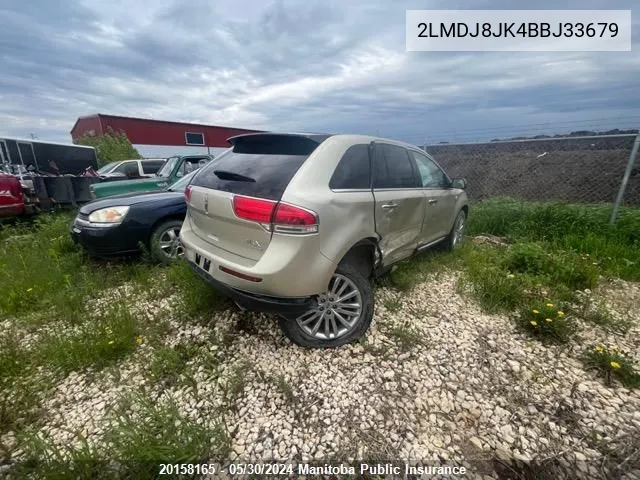 2011 Lincoln Mkx VIN: 2LMDJ8JK4BBJ33679 Lot: 20158165