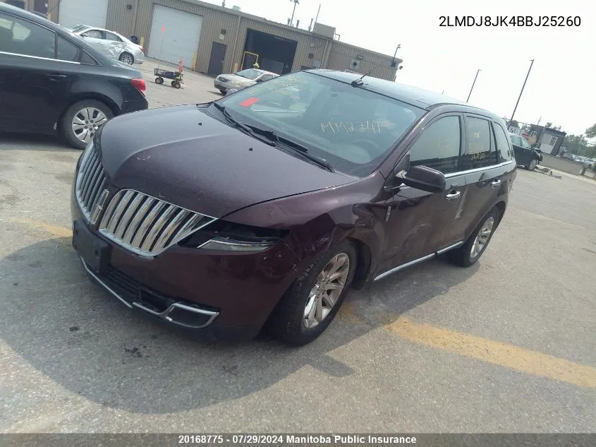 2LMDJ8JK4BBJ25260 2011 Lincoln Mkx