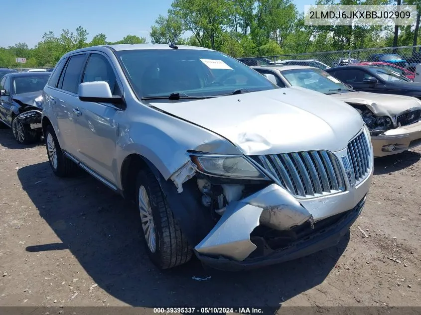 2LMDJ6JKXBBJ02909 2011 Lincoln Mkx