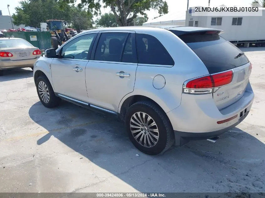 2011 Lincoln Mkx VIN: 2LMDJ6JKXBBJ01050 Lot: 39424806