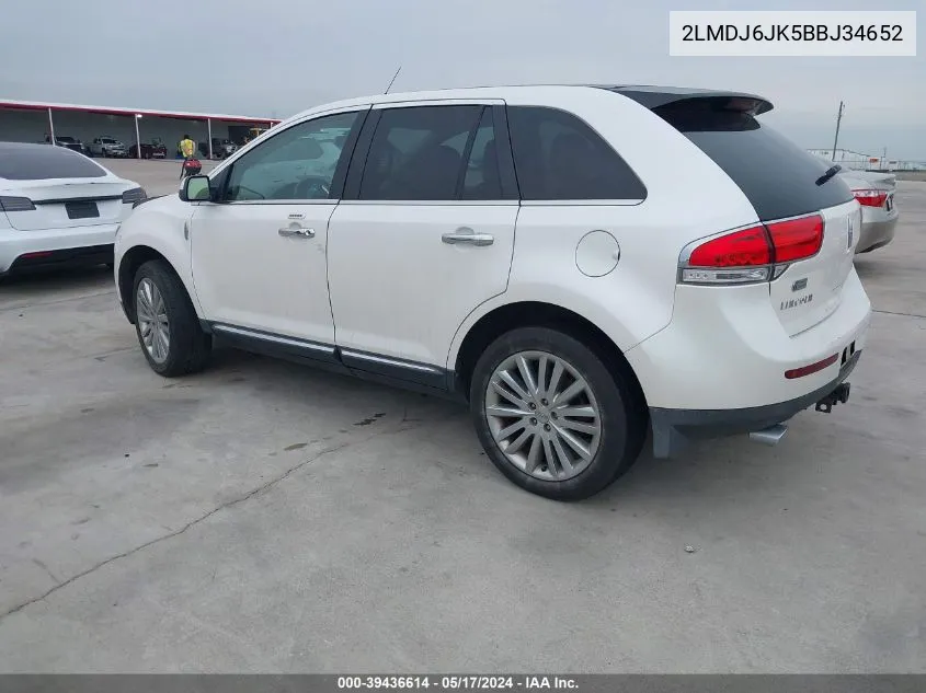 2LMDJ6JK5BBJ34652 2011 Lincoln Mkx