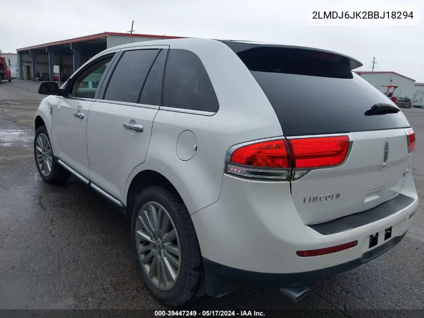 2LMDJ6JK2BBJ18294 2011 Lincoln Mkx