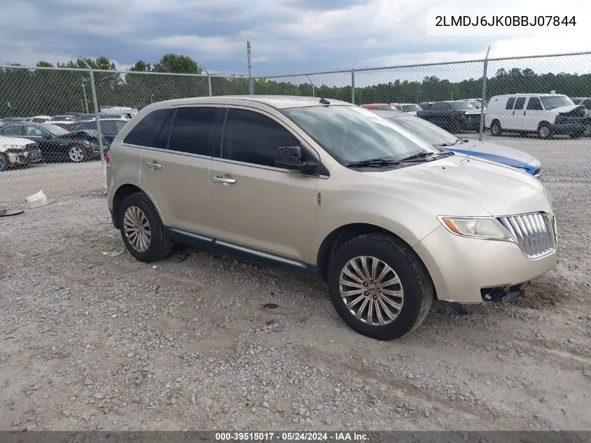 2LMDJ6JK0BBJ07844 2011 Lincoln Mkx