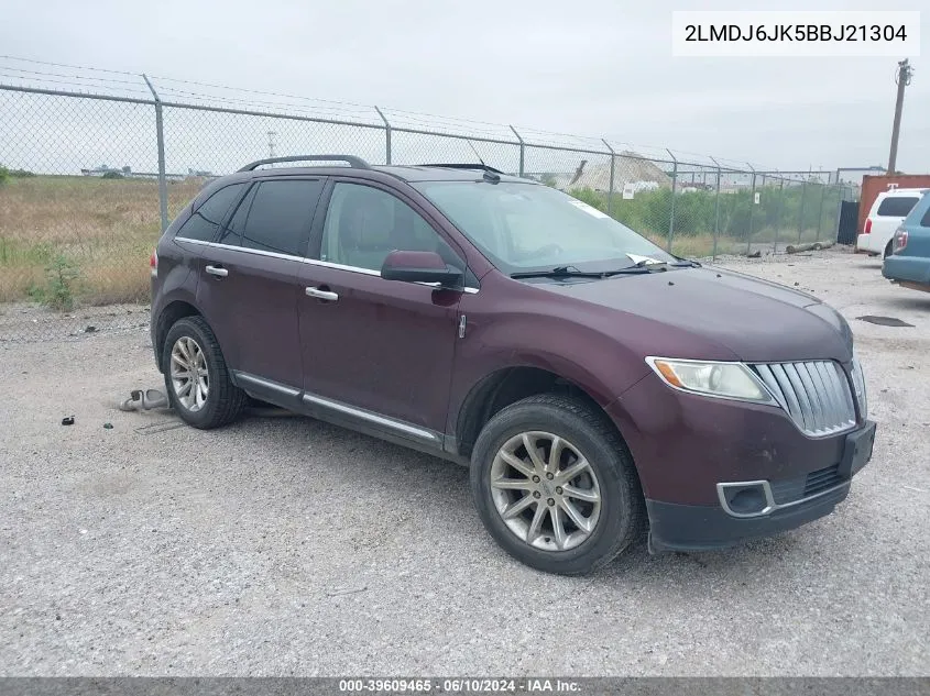 2011 Lincoln Mkx VIN: 2LMDJ6JK5BBJ21304 Lot: 39609465