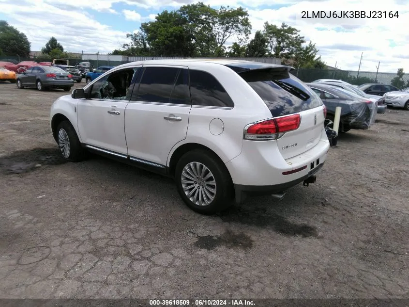 2011 Lincoln Mkx VIN: 2LMDJ6JK3BBJ23164 Lot: 39618509