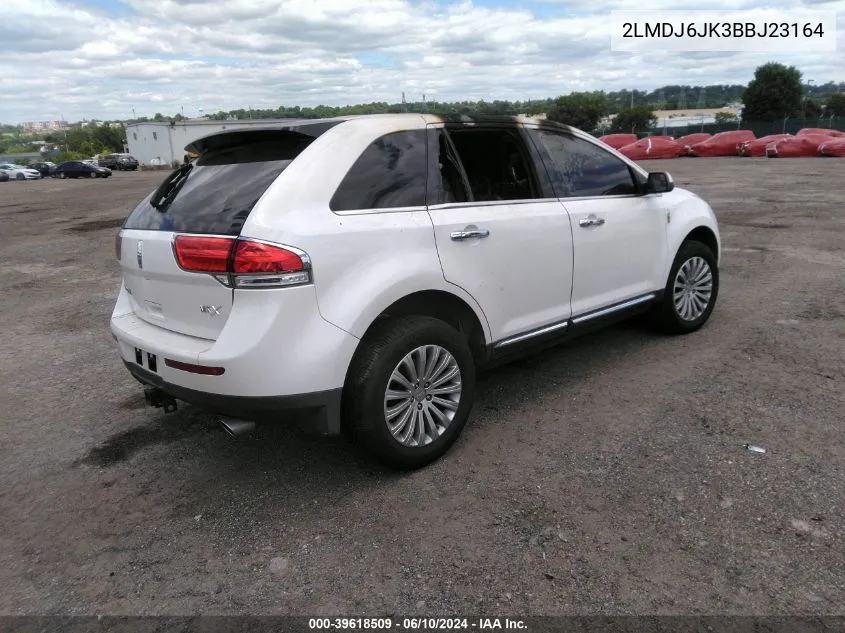 2011 Lincoln Mkx VIN: 2LMDJ6JK3BBJ23164 Lot: 39618509