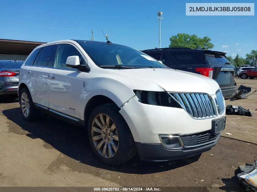 2011 Lincoln Mkx VIN: 2LMDJ8JK3BBJ05808 Lot: 39620782