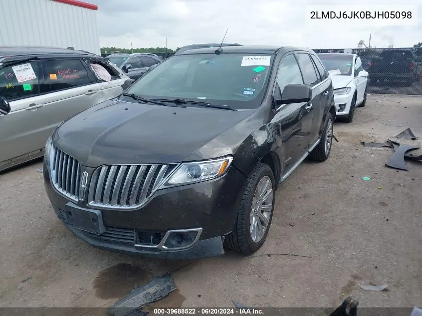 2011 Lincoln Mkx VIN: 2LMDJ6JK0BJH05098 Lot: 39688522