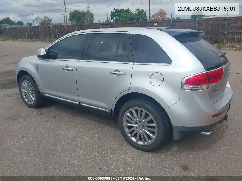 2011 Lincoln Mkx VIN: 2LMDJ8JKXBBJ15901 Lot: 39699885