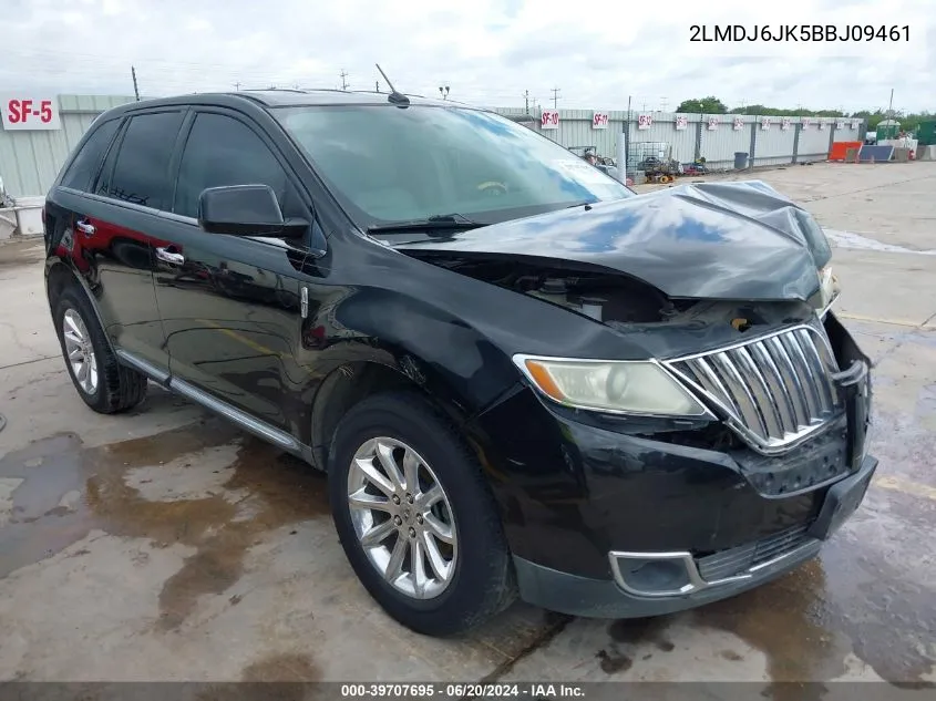 2011 Lincoln Mkx VIN: 2LMDJ6JK5BBJ09461 Lot: 39707695