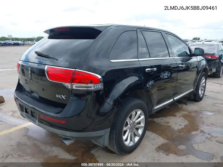 2LMDJ6JK5BBJ09461 2011 Lincoln Mkx