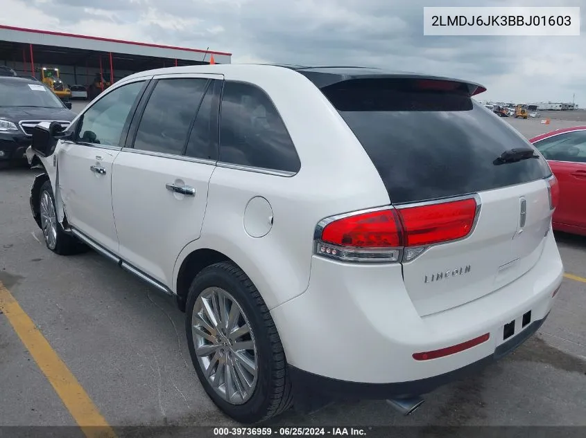 2LMDJ6JK3BBJ01603 2011 Lincoln Mkx