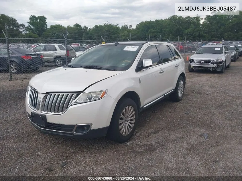 2LMDJ6JK3BBJ05487 2011 Lincoln Mkx