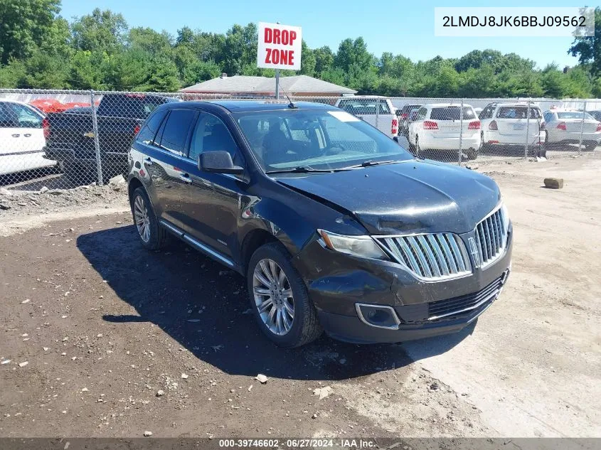 2011 Lincoln Mkx VIN: 2LMDJ8JK6BBJ09562 Lot: 39746602