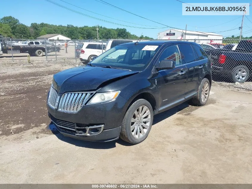 2011 Lincoln Mkx VIN: 2LMDJ8JK6BBJ09562 Lot: 39746602