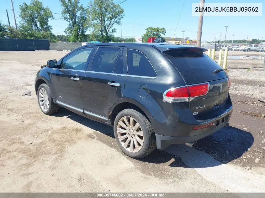 2011 Lincoln Mkx VIN: 2LMDJ8JK6BBJ09562 Lot: 39746602