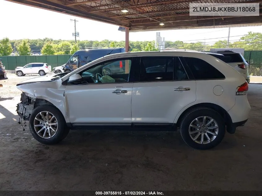 2LMDJ8JKXBBJ18068 2011 Lincoln Mkx