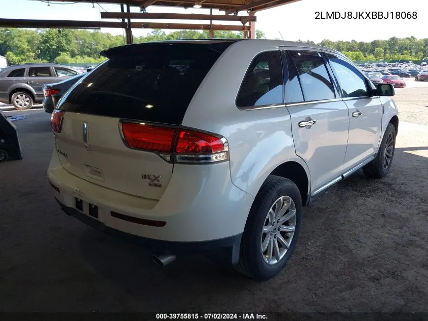 2LMDJ8JKXBBJ18068 2011 Lincoln Mkx