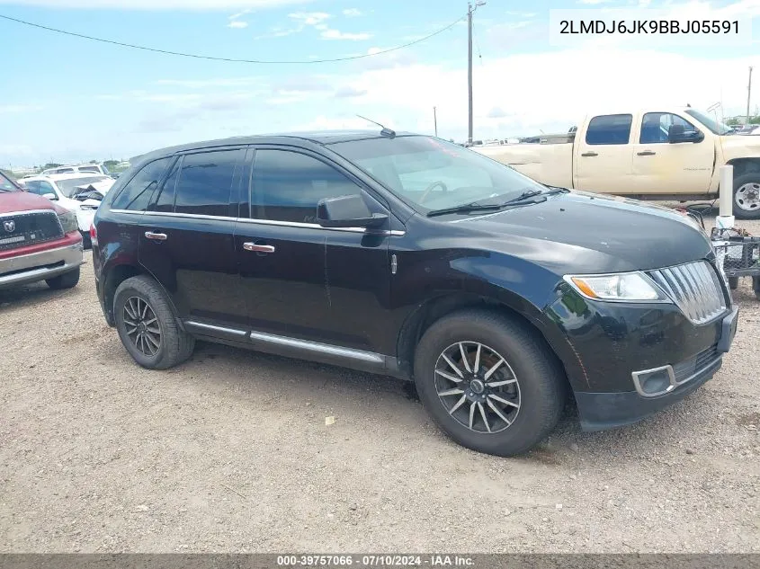 2011 Lincoln Mkx VIN: 2LMDJ6JK9BBJ05591 Lot: 39757066