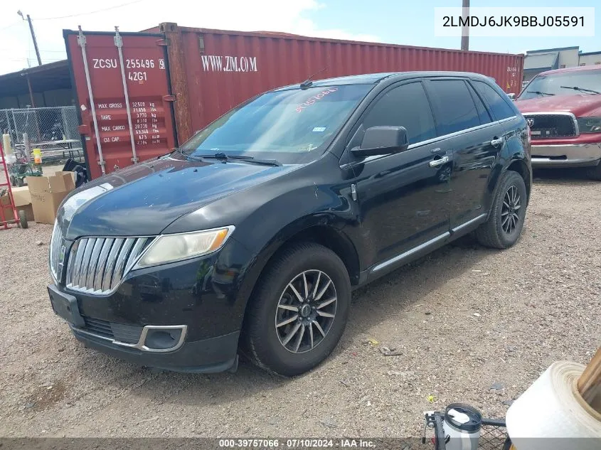 2011 Lincoln Mkx VIN: 2LMDJ6JK9BBJ05591 Lot: 39757066