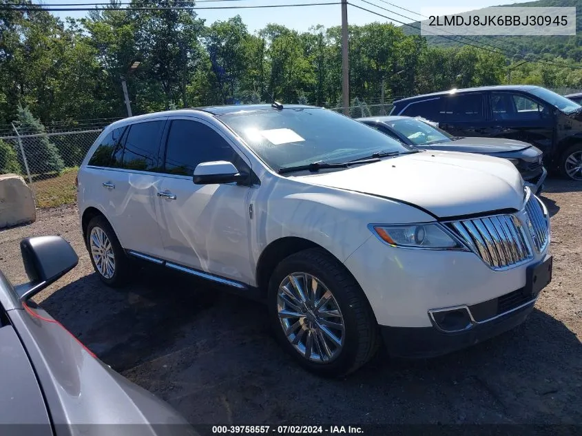 2011 Lincoln Mkx VIN: 2LMDJ8JK6BBJ30945 Lot: 39758557