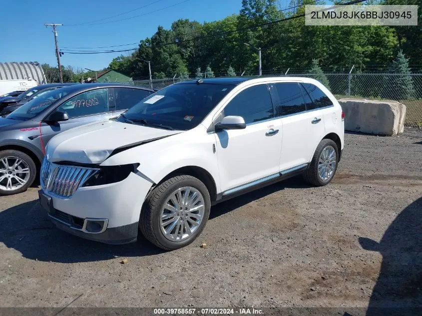 2011 Lincoln Mkx VIN: 2LMDJ8JK6BBJ30945 Lot: 39758557