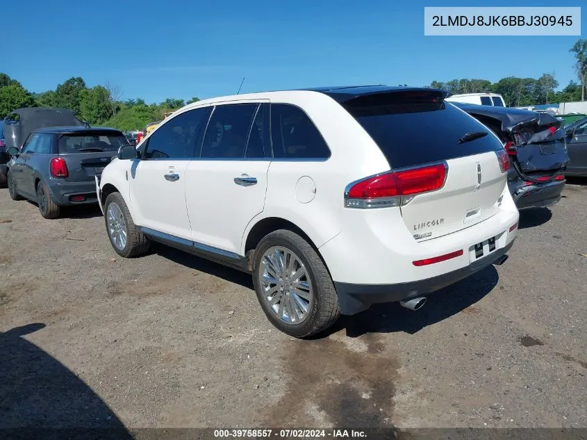 2LMDJ8JK6BBJ30945 2011 Lincoln Mkx