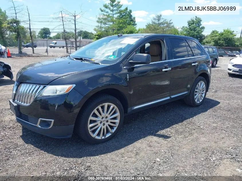 2011 Lincoln Mkx VIN: 2LMDJ8JK5BBJ06989 Lot: 39763488