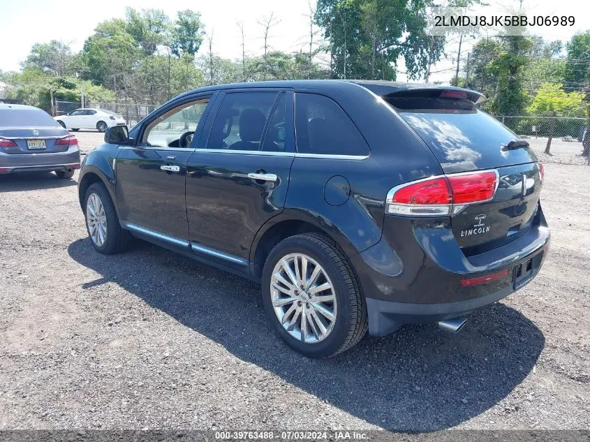 2011 Lincoln Mkx VIN: 2LMDJ8JK5BBJ06989 Lot: 39763488