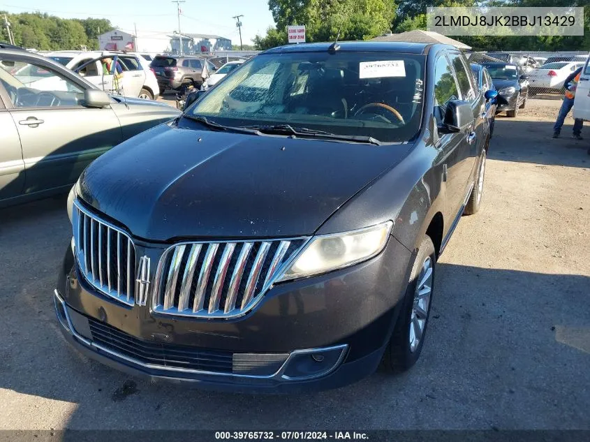 2011 Lincoln Mkx VIN: 2LMDJ8JK2BBJ13429 Lot: 39765732