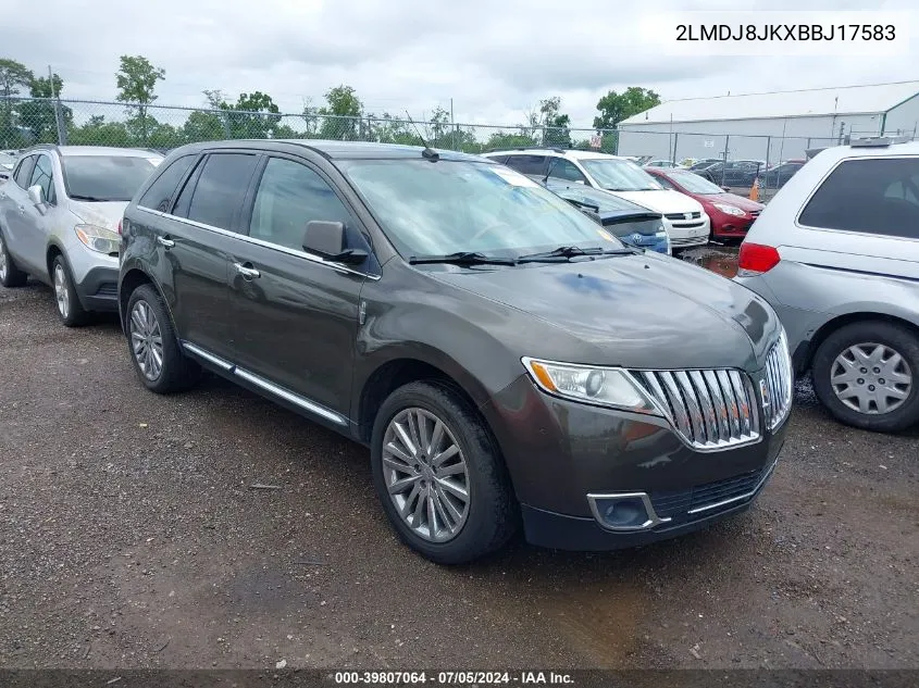 2LMDJ8JKXBBJ17583 2011 Lincoln Mkx