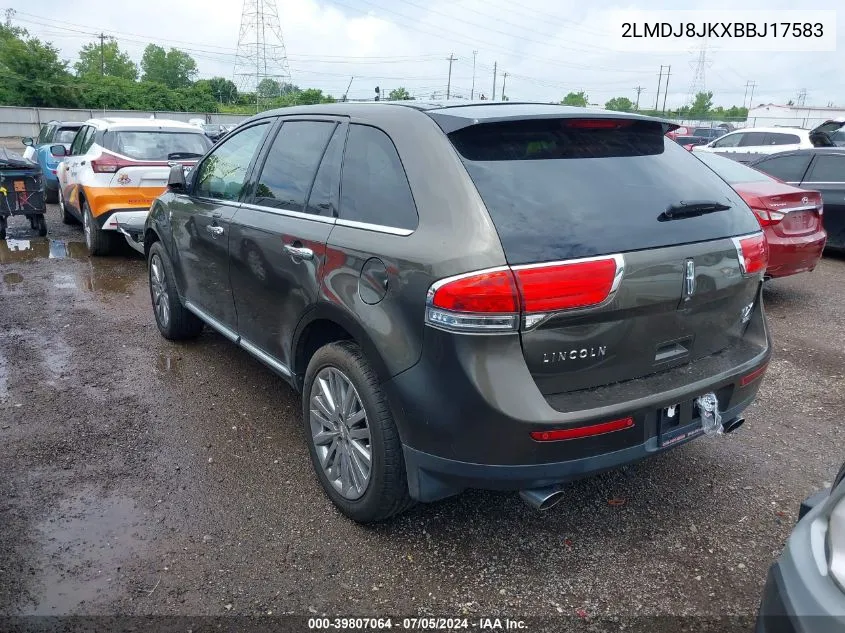 2LMDJ8JKXBBJ17583 2011 Lincoln Mkx