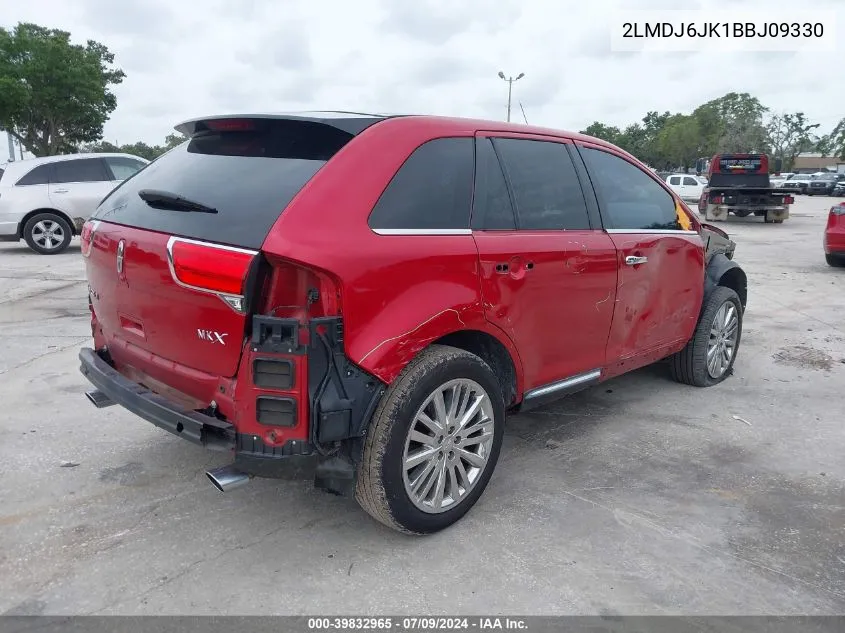 2011 Lincoln Mkx VIN: 2LMDJ6JK1BBJ09330 Lot: 39832965