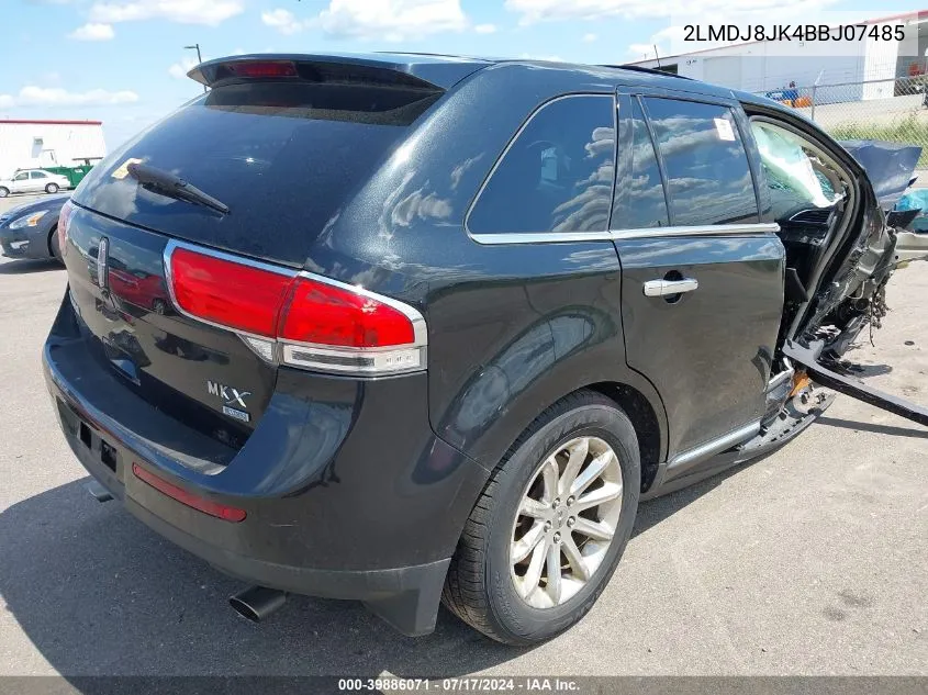 2011 Lincoln Mkx VIN: 2LMDJ8JK4BBJ07485 Lot: 39886071