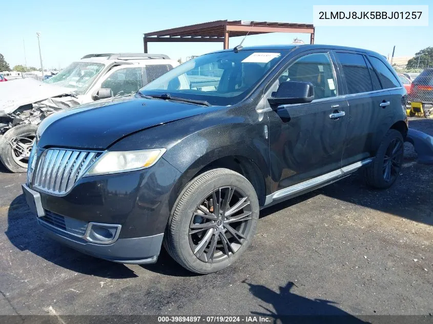 2LMDJ8JK5BBJ01257 2011 Lincoln Mkx