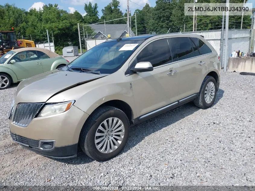 2011 Lincoln Mkx VIN: 2LMDJ6JK1BBJ34390 Lot: 39902023