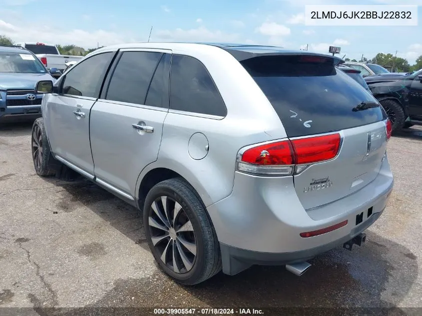 2LMDJ6JK2BBJ22832 2011 Lincoln Mkx