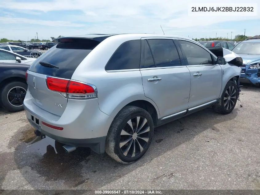 2LMDJ6JK2BBJ22832 2011 Lincoln Mkx