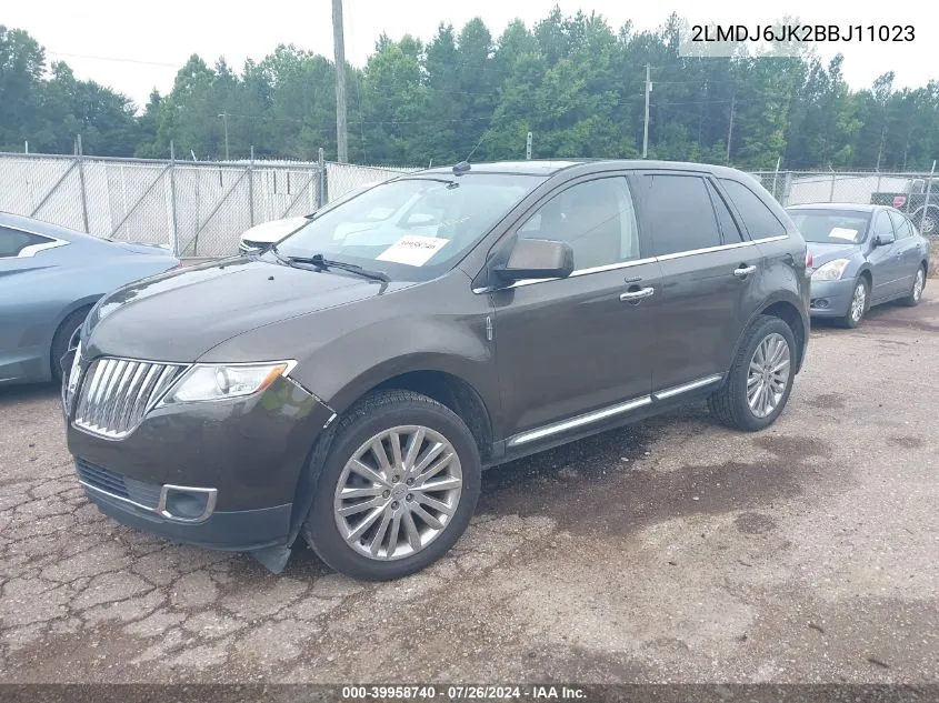 2011 Lincoln Mkx VIN: 2LMDJ6JK2BBJ11023 Lot: 39958740