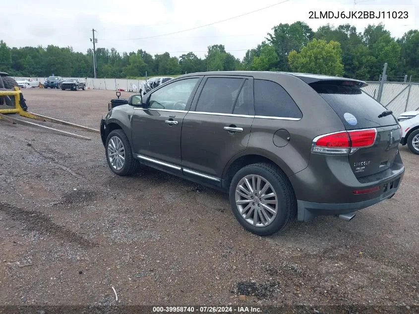 2LMDJ6JK2BBJ11023 2011 Lincoln Mkx