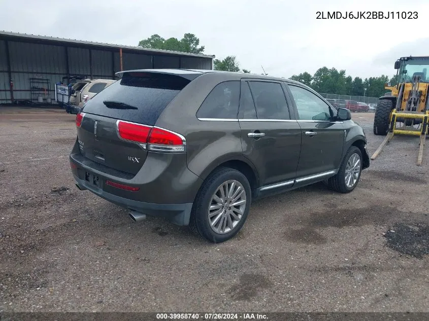 2011 Lincoln Mkx VIN: 2LMDJ6JK2BBJ11023 Lot: 39958740