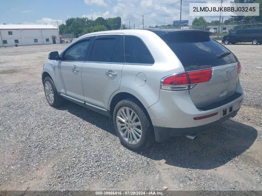 2LMDJ8JK8BBJ03245 2011 Lincoln Mkx