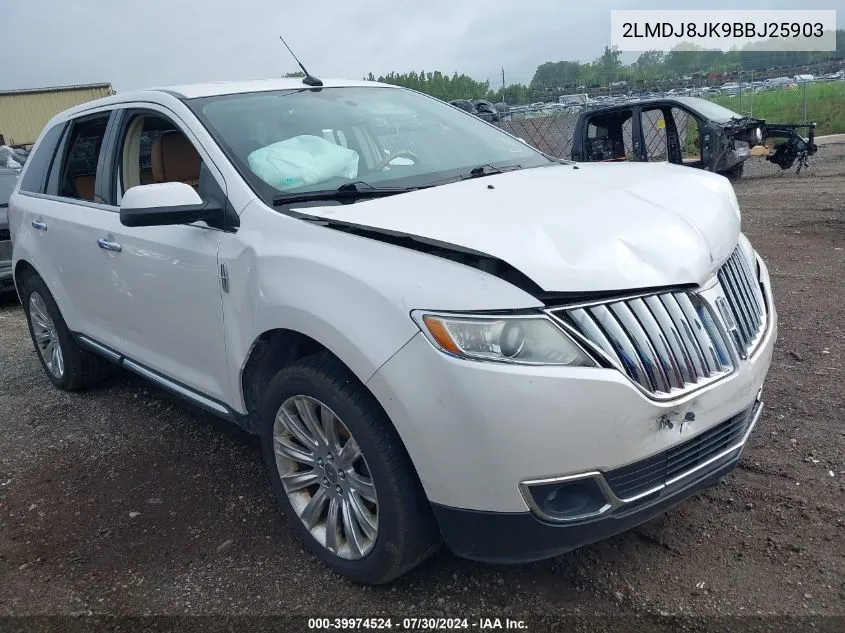 2LMDJ8JK9BBJ25903 2011 Lincoln Mkx