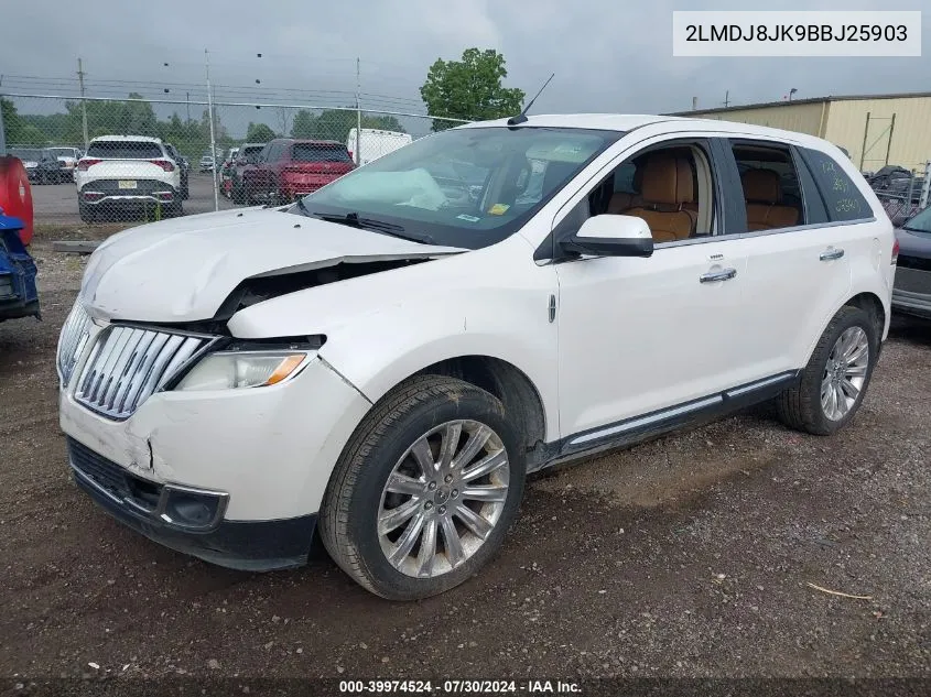 2LMDJ8JK9BBJ25903 2011 Lincoln Mkx