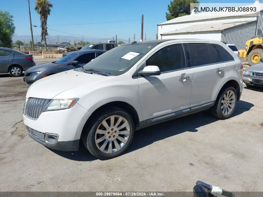 2011 Lincoln Mkx VIN: 2LMDJ6JK7BBJ08893 Lot: 39979664